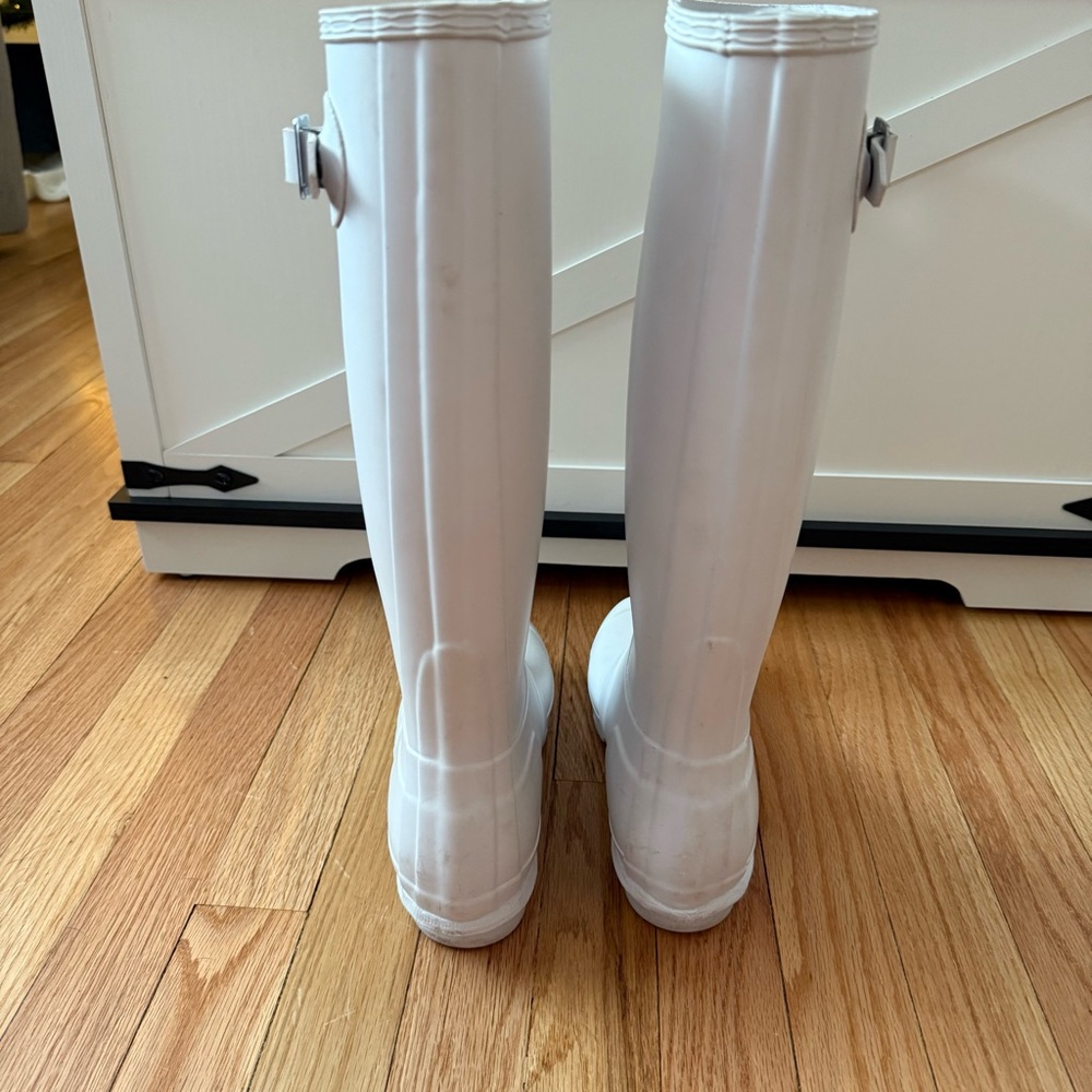 Hunter Classic White Rain Boots Womens Size 6 - Picture 4 of 7